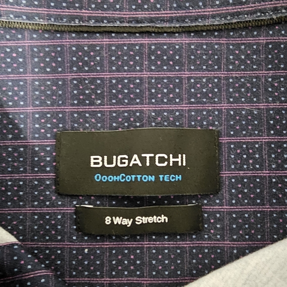 Bugatchi OoohCotton Tech Button Down Shirt XXL 8-Way Stretch Long Sleeve - Picture 5 of 9